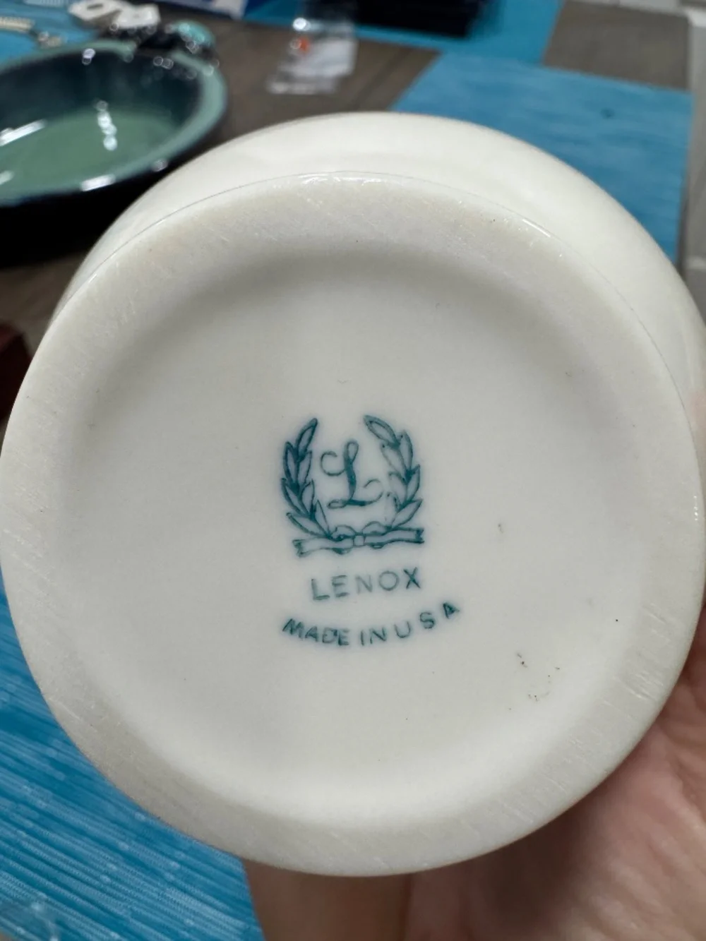 Vintage Lenox Ivory Porcelain Deco Style bud Vase  USA